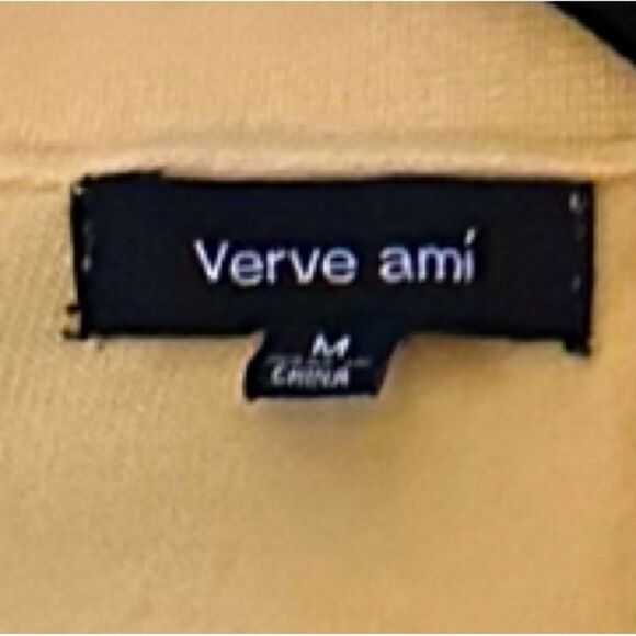 Verve Ami Yellow Open Cardigan with front Ruffle Detail. Size M. 3/4 sleeves - Picture 3 of 5